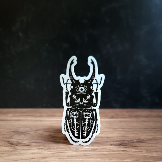 Beetle Clear Vinyl Sticker