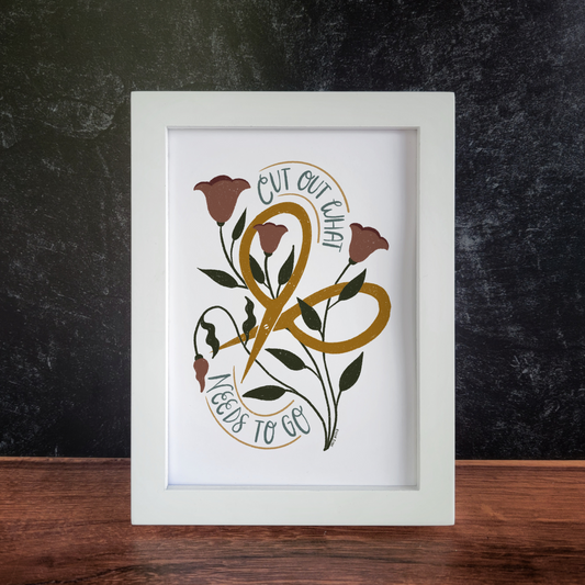 5x7 Flower Cut Art Print