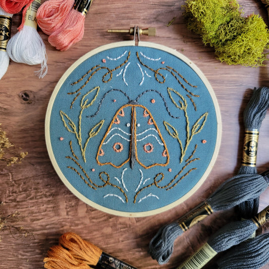 Moth Embroidery Kit