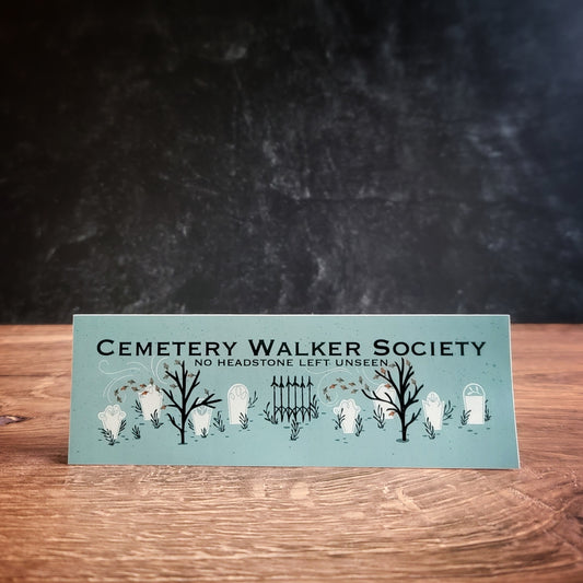 2x6 Inch Cemetery Bumper Sticker image 0