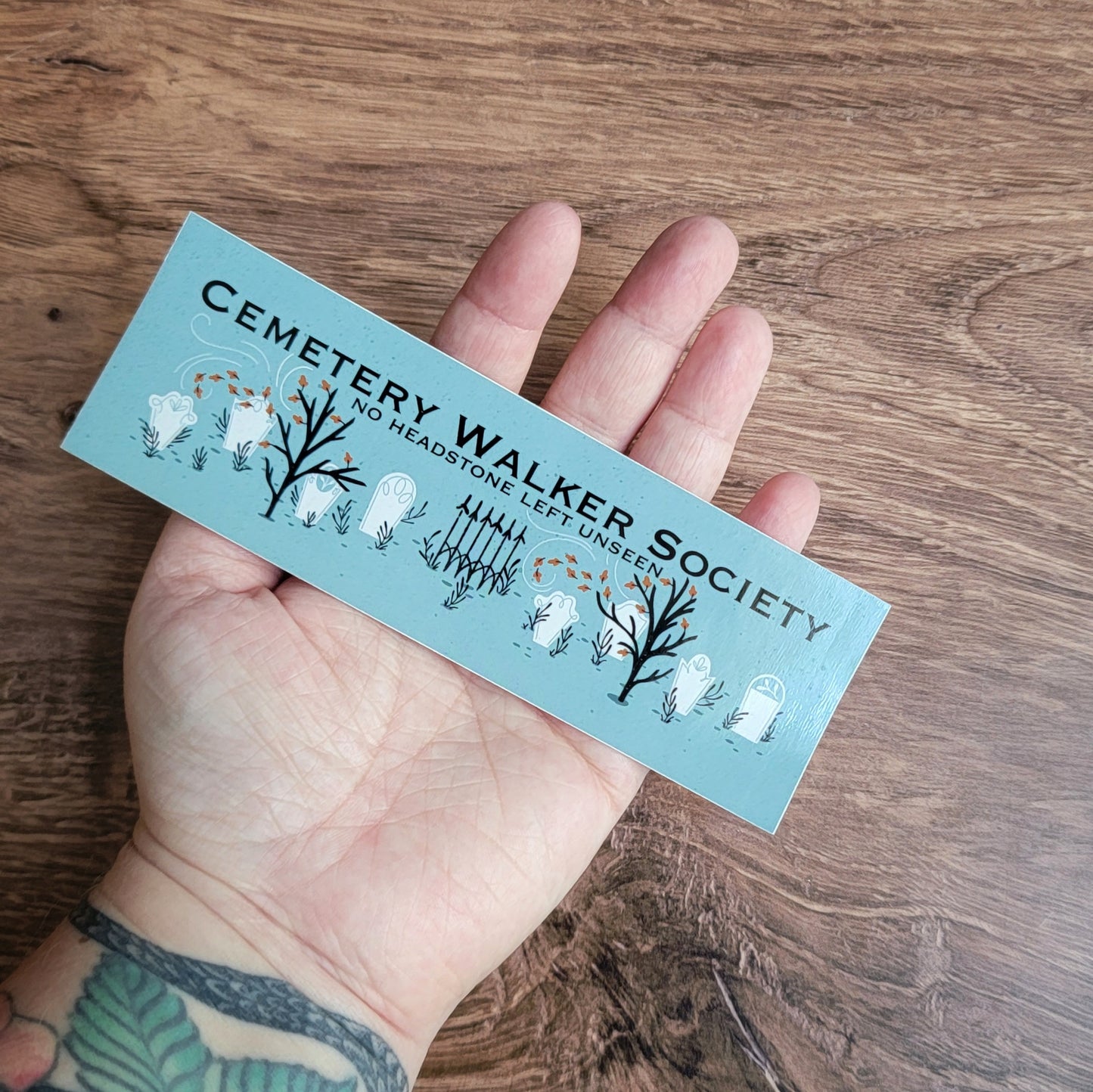 2x6 Inch Cemetery Bumper Sticker image 1