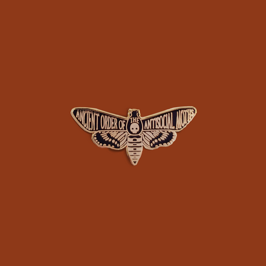 Antisocial Moth Enamel Pin
