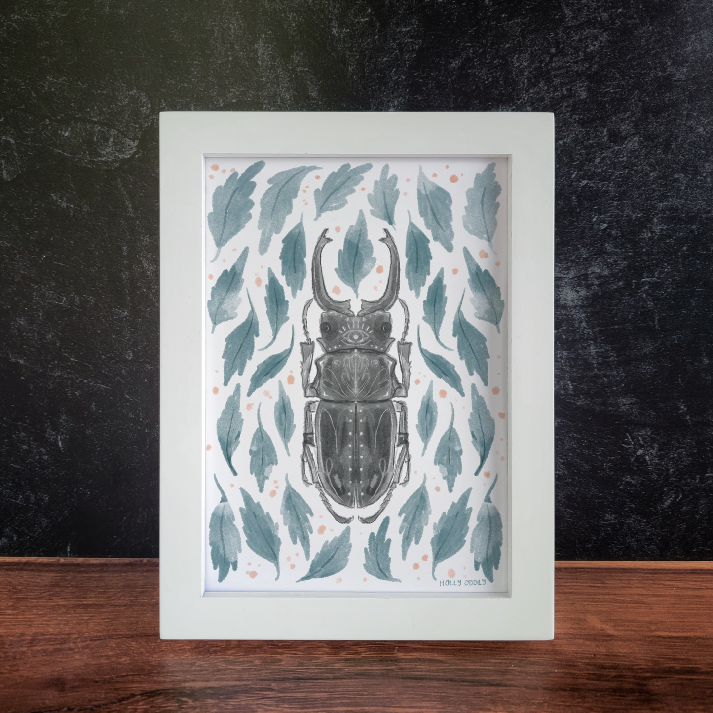 5x7 Beetle Art Print